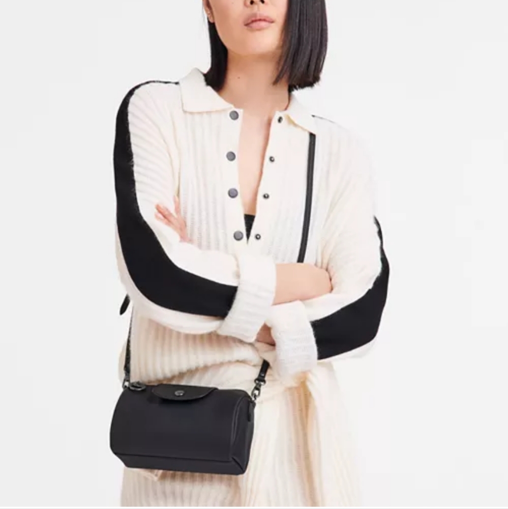 Longchamp Le Pliage XTRA XS Barrel Leather Crossbody black